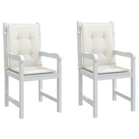 Cojines silla respaldo bajo 2 ud tela crema melange 100x50x4 cm en Decoración | Comprar online en Foru.es