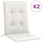 Cojines silla respaldo bajo 2 ud tela crema melange 100x50x4 cm en Decoración | Comprar online en Foru.es