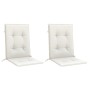 Cojines silla respaldo bajo 2 ud tela crema melange 100x50x4 cm en Decoración | Comprar online en Foru.es