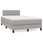Cama box spring con colchón tela gris claro 120x200 cm de vidaXL, Camas y somieres - Ref: Foro24-3140121, Precio: 358,79 €, D...