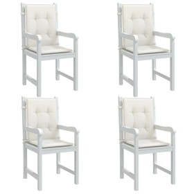 Cojines silla respaldo bajo 4 ud tela crema melange 100x50x4 cm en Decoración | Comprar online en Foru.es