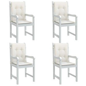 Cojines silla respaldo bajo 4 ud tela crema melange 100x50x4 cm en Decoración | Comprar online en Foru.es
