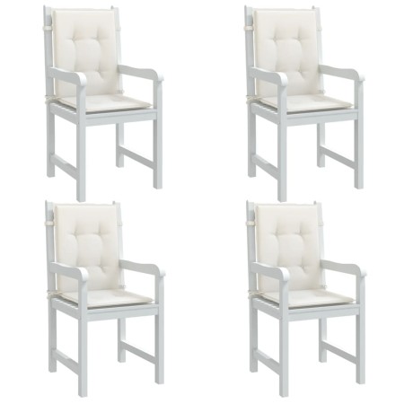 Cojines silla respaldo bajo 4 ud tela crema melange 100x50x4 cm en Decoración | Comprar online en Foru.es