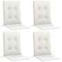 Cojines silla respaldo bajo 4 ud tela crema melange 100x50x4 cm en Decoración | Comprar online en Foru.es