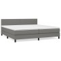 Cama box spring con colchón tela gris oscuro 200x200 cm de vidaXL, Camas y somieres - Ref: Foro24-3139922, Precio: 574,08 €, ...