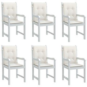 Cojines silla respaldo bajo 6 ud tela crema melange 100x50x4 cm en Decoración | Comprar online en Foru.es