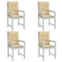Cojines silla respaldo bajo 4 ud tela beige melange 100x50x4 cm en Decoración | Comprar online en Foru.es
