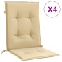 Cojines silla respaldo bajo 4 ud tela beige melange 100x50x4 cm en Decoración | Comprar online en Foru.es