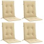 Cojines silla respaldo bajo 4 ud tela beige melange 100x50x4 cm en Decoración | Comprar online en Foru.es