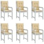 Cojines silla respaldo bajo 6 ud tela beige melange 100x50x4 cm en Decoración | Comprar online en Foru.es