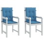 Cojines silla respaldo bajo 2 ud tela azul melange 100x50x4 cm en Decoración | Comprar online en Foru.es