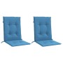 Cojines silla respaldo bajo 2 ud tela azul melange 100x50x4 cm en Decoración | Comprar online en Foru.es