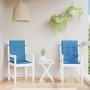 Cojines silla respaldo bajo 2 ud tela azul melange 100x50x4 cm en Decoración | Comprar online en Foru.es