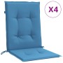 Cojines silla respaldo bajo 4 ud tela azul melange 100x50x4 cm en Decoración | Comprar online en Foru.es