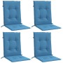 Cojines silla respaldo bajo 4 ud tela azul melange 100x50x4 cm en Decoración | Comprar online en Foru.es