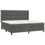 Cama box spring colchón y LED terciopelo gris oscuro 200x200 cm de vidaXL, Camas y somieres - Ref: Foro24-3139764, Precio: 71...