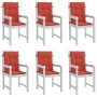Cojines silla respaldo bajo 6 ud tela rojo melange 100x50x4 cm en Decoración | Comprar online en Foru.es