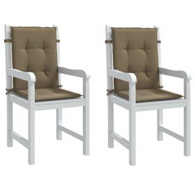 Cojines silla respaldo bajo 2 ud tela taupe melange 100x50x4 cm en Decoración | Comprar online en Foru.es