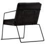 Sillón de cuero auténtico negro de vidaXL, Sillones - Ref: Foro24-284413, Precio: 220,56 €, Descuento: %