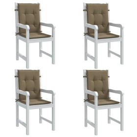 Cojines silla respaldo bajo 4 ud tela taupe melange 100x50x4 cm en Decoración | Comprar online en Foru.es
