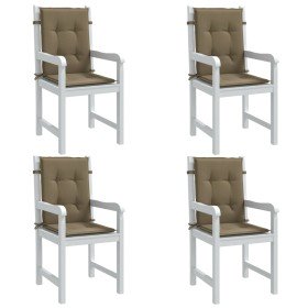 Cojines silla respaldo bajo 4 ud tela taupe melange 100x50x4 cm en Decoración | Comprar online en Foru.es