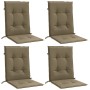 Cojines silla respaldo bajo 4 ud tela taupe melange 100x50x4 cm en Decoración | Comprar online en Foru.es