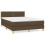 Cama box spring con colchón tela marrón oscuro 140x200 cm de vidaXL, Camas y somieres - Ref: Foro24-3140540, Precio: 418,21 €...