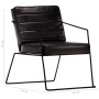 Sillón de cuero auténtico negro de vidaXL, Sillones - Ref: Foro24-284413, Precio: 220,56 €, Descuento: %