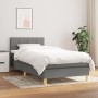 Cama box spring con colchón tela gris oscuro 100x200 cm de vidaXL, Camas y somieres - Ref: Foro24-3140594, Precio: 313,51 €, ...