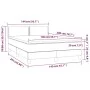 Box spring bed with light gray fabric mattress 140x200 cm by vidaXL, Beds and slatted bases - Ref: Foro24-3139977, Price: 426...