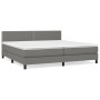 Cama box spring con colchón tela gris oscuro 200x200 cm de vidaXL, Camas y somieres - Ref: Foro24-3140002, Precio: 556,90 €, ...