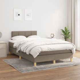 Cama box spring con colchón tela gris taupe 120x200 cm de vidaXL, Camas y somieres - Ref: Foro24-3140605, Precio: 365,81 €, D...
