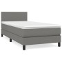 Cama box spring con colchón tela gris oscuro 80x200 cm de vidaXL, Camas y somieres - Ref: Foro24-3139850, Precio: 274,59 €, D...