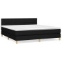 Cama box spring con colchón tela negro 160x200 cm de vidaXL, Camas y somieres - Ref: Foro24-3140627, Precio: 495,22 €, Descue...