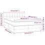 Cama box spring con colchón tela color crema 140x200 cm de vidaXL, Camas y somieres - Ref: Foro24-3140062, Precio: 433,72 €, ...