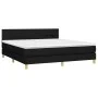 Box spring bed with black fabric mattress 180x200 cm by vidaXL, Beds and slatted bases - Ref: Foro24-3140635, Price: 541,44 €...
