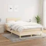Box spring bed with cream fabric mattress 120x200 cm by vidaXL, Beds and slatted bases - Ref: Foro24-3140686, Price: 376,81 €...