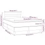 Box spring bed with cream fabric mattress 120x200 cm by vidaXL, Beds and slatted bases - Ref: Foro24-3140686, Price: 376,81 €...