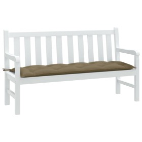 Cojín para banco de jardín tela gris taupe melange 150x50x7 cm en Decoración | Comprar online en Foru.es