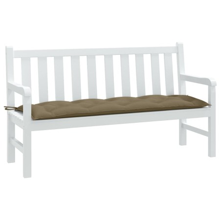 Cojín para banco de jardín tela gris taupe melange 150x50x7 cm en Decoración | Comprar online en Foru.es
