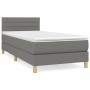 Cama box spring con colchón tela gris oscuro 100x200 cm de vidaXL, Camas y somieres - Ref: Foro24-3140674, Precio: 303,11 €, ...
