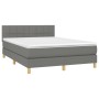 Cama box spring con colchón tela gris oscuro 140x190 cm de vidaXL, Camas y somieres - Ref: Foro24-3140610, Precio: 485,57 €, ...