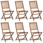 Sillas de jardín plegables 6 uds y cojines madera maciza acacia en Sillas de jardín | Comprar online en Foru.es