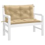 Cojines para banco jardín 2 uds tela beige melange 100x50x7 cm en Decoración | Comprar online en Foru.es
