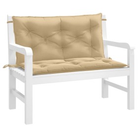 Cojines para banco jardín 2 uds tela beige melange 100x50x7 cm en Decoración | Comprar online en Foru.es