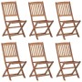 Sillas de jardín plegables 6 uds y cojines madera maciza acacia en Sillas de jardín | Comprar online en Foru.es