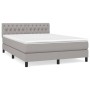 Cama box spring con colchón tela gris claro 140x190 cm de vidaXL, Camas y somieres - Ref: Foro24-3140289, Precio: 451,08 €, D...
