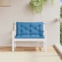 Cojines para banco jardín 2 uds tela azul melange 100x50x7 cm en Decoración | Comprar online en Foru.es