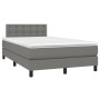 Cama box spring con colchón tela gris oscuro 120x200 cm de vidaXL, Camas y somieres - Ref: Foro24-3140362, Precio: 416,68 €, ...