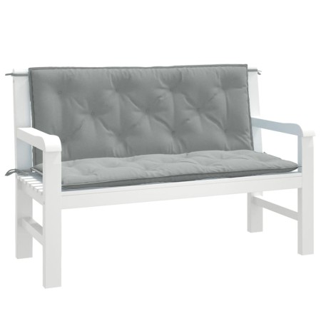 Cojines banco jardín 2 uds tela gris claro melange 120x50x7 cm en Decoración | Comprar online en Foru.es